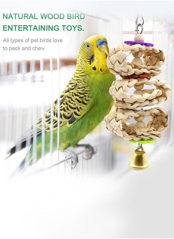 Soft Touch - Bird Parrot Swing Toys Chewing Standing Hanging Perch Hammock Climbing Ladder Bird Cage Toys for Budgerigar Parakeet Conure Cockatiel Mynah - Image 1