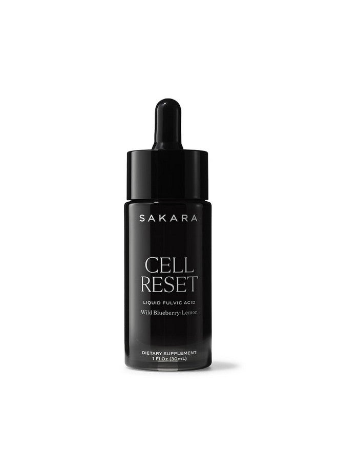 SAKARA Cell Reset Liquid Fulvic Acid Complex - Wild Blueberry-Lemon Mineral Tincture for Cellular Health - Natural Antioxidant Drops for Vibrant Wellness - Premium Bioavailable Formula, 1 Fl Oz (30ml) - Image 1