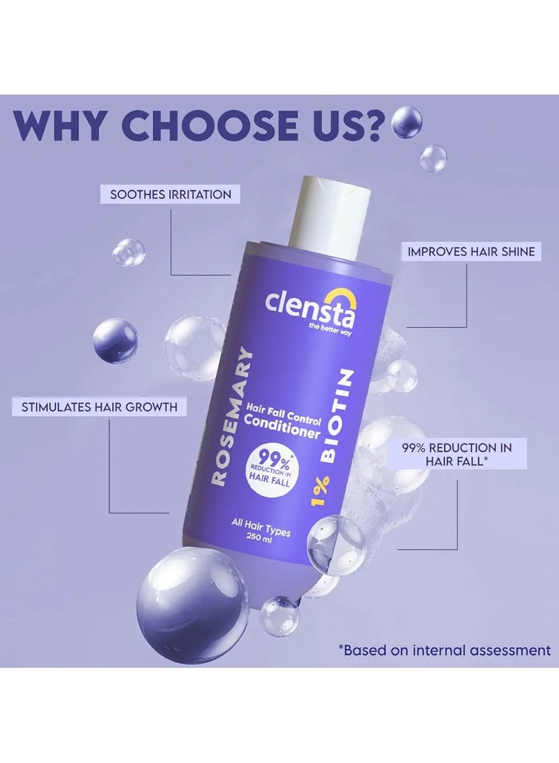Clensta Rosemary Hair Fall Control Conditioner 250ml - Image 3
