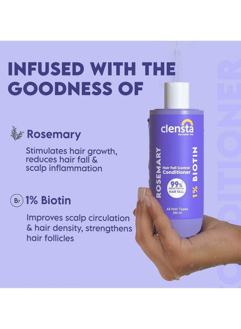 Clensta Rosemary Hair Fall Control Conditioner 250ml - Image 5