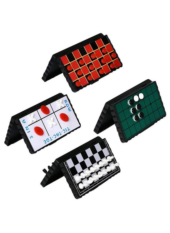 Point Games - Travel Board Game Set Bundle Pack Of 4 Classic Magnetic Games, Stocking Stuffers For Kids Includes Individual Boards & Pieces - Image 1