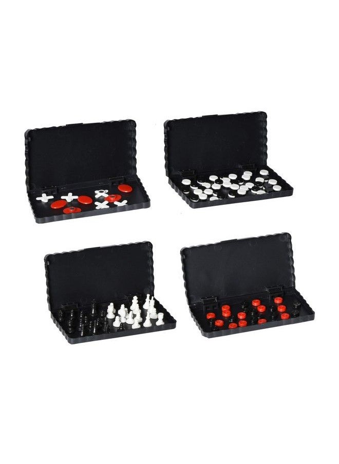 Point Games - Travel Board Game Set Bundle Pack Of 4 Classic Magnetic Games, Stocking Stuffers For Kids Includes Individual Boards & Pieces - Image 1