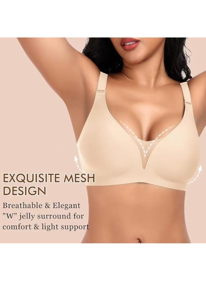 MHD Plus Size Seamless Bra for Women - Push - up Thin Style Deep V Wireless One - Piece Back - Clip Closure - Image 4