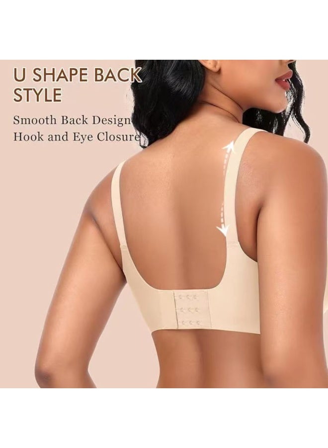 MHD Plus Size Seamless Bra for Women - Push - up Thin Style Deep V Wireless One - Piece Back - Clip Closure - Image 2