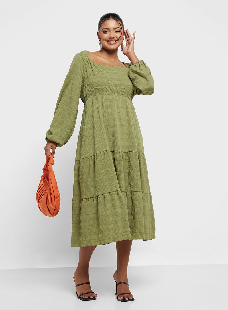 جينجر بلس فستان قطني متعدد الطبقات - Image 1