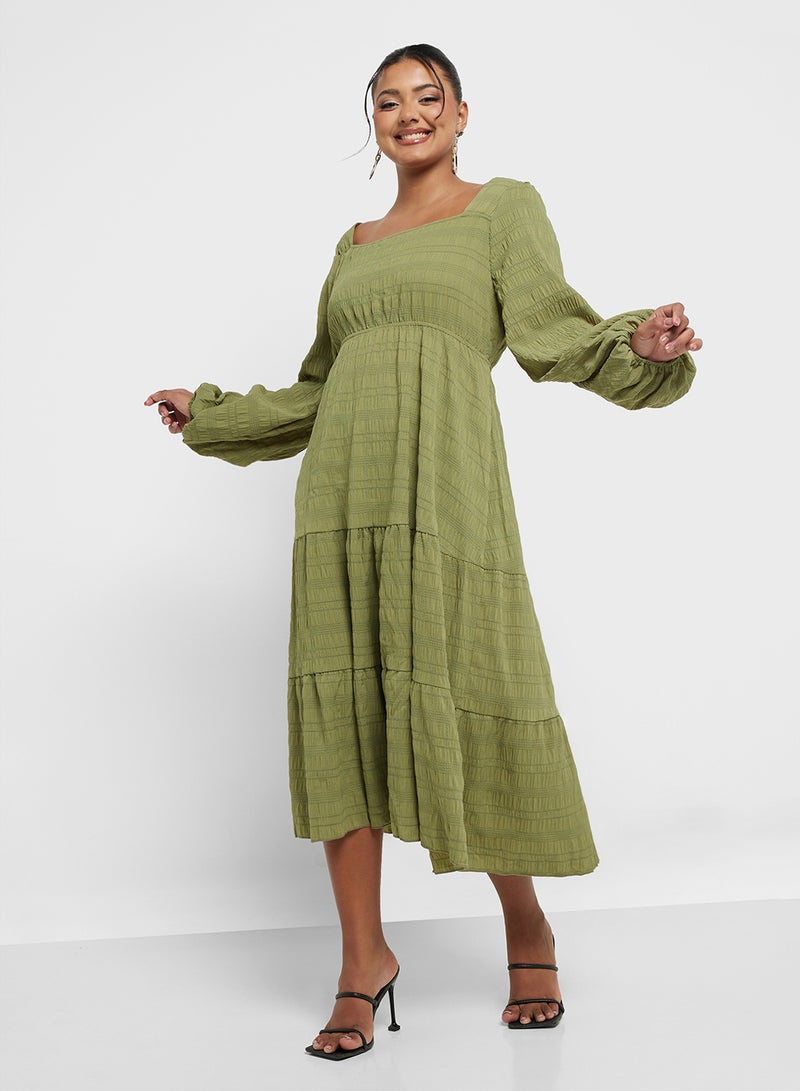 جينجر بلس فستان قطني متعدد الطبقات - Image 4