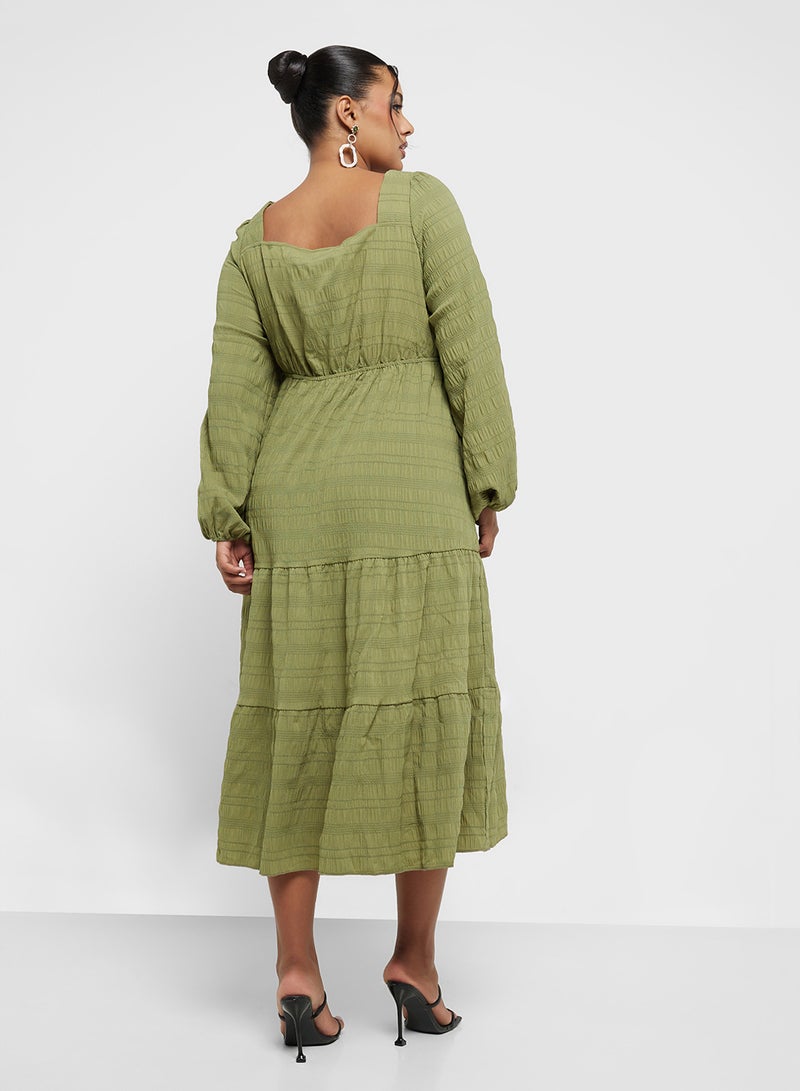 جينجر بلس فستان قطني متعدد الطبقات - Image 2