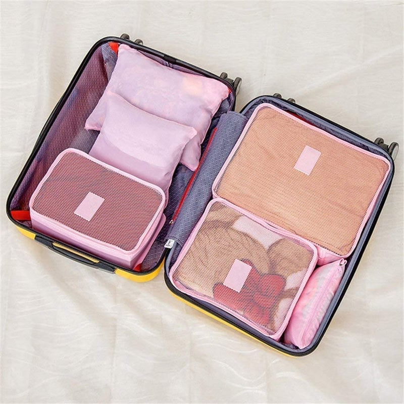 Sajag 6 pcs Cloth Organizer Pouch Laundry Zipper Bags Travel Luggage Packing Organizers with Bag Traveling Multipurpose Waterproof High Capacity Clothes Tidy Portable Case - Image 2