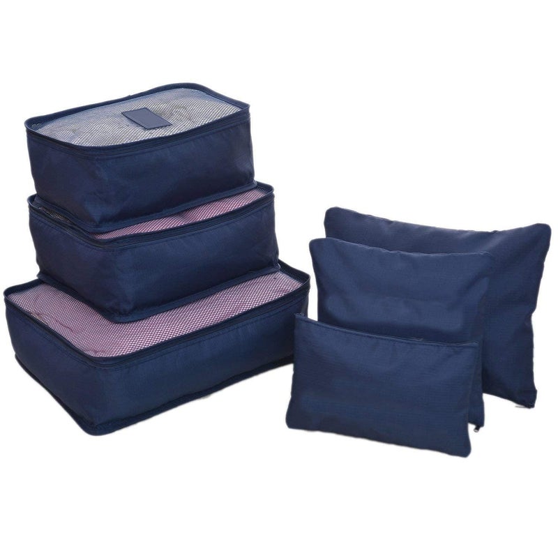 Sajag 6 pcs Cloth Organizer Pouch Laundry Zipper Bags Travel Luggage Packing Organizers with Bag Traveling Multipurpose Waterproof High Capacity Clothes Tidy Portable Case - Image 3