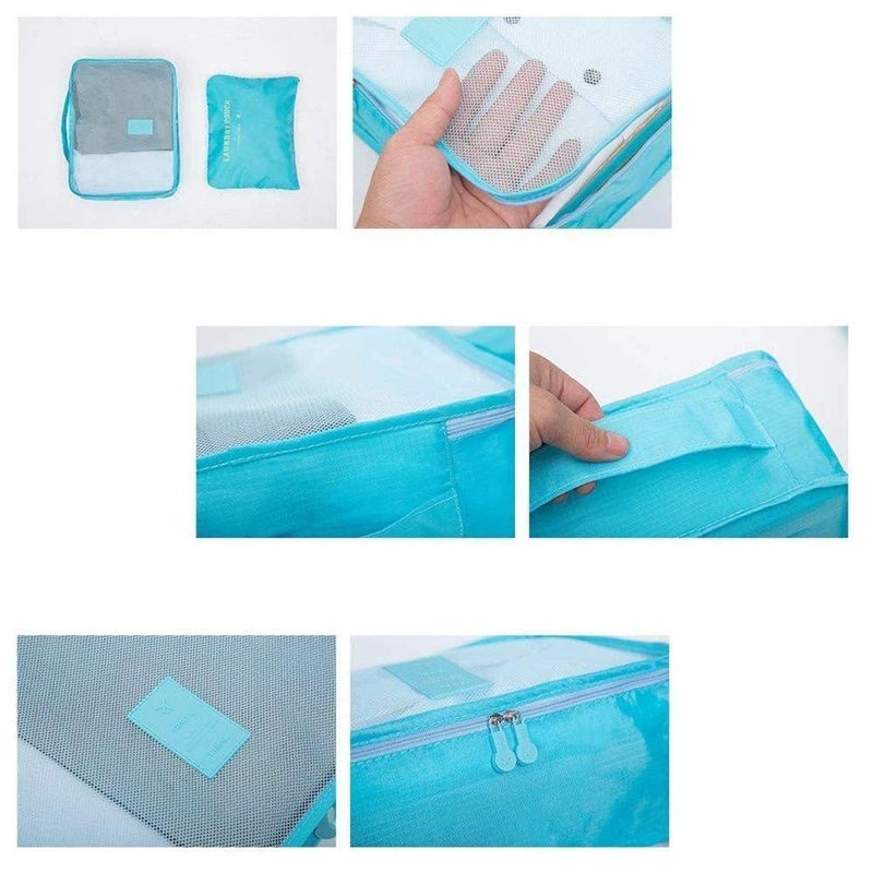 Sajag 6 pcs Cloth Organizer Pouch Laundry Zipper Bags Travel Luggage Packing Organizers with Bag Traveling Multipurpose Waterproof High Capacity Clothes Tidy Portable Case - Image 5