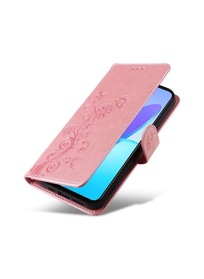 جرين تايجر جراب هاتف جلدي منقوش عليه زهور الفراشة لهاتف Honor Play 6C / X6s / 70 Lite - Image 5