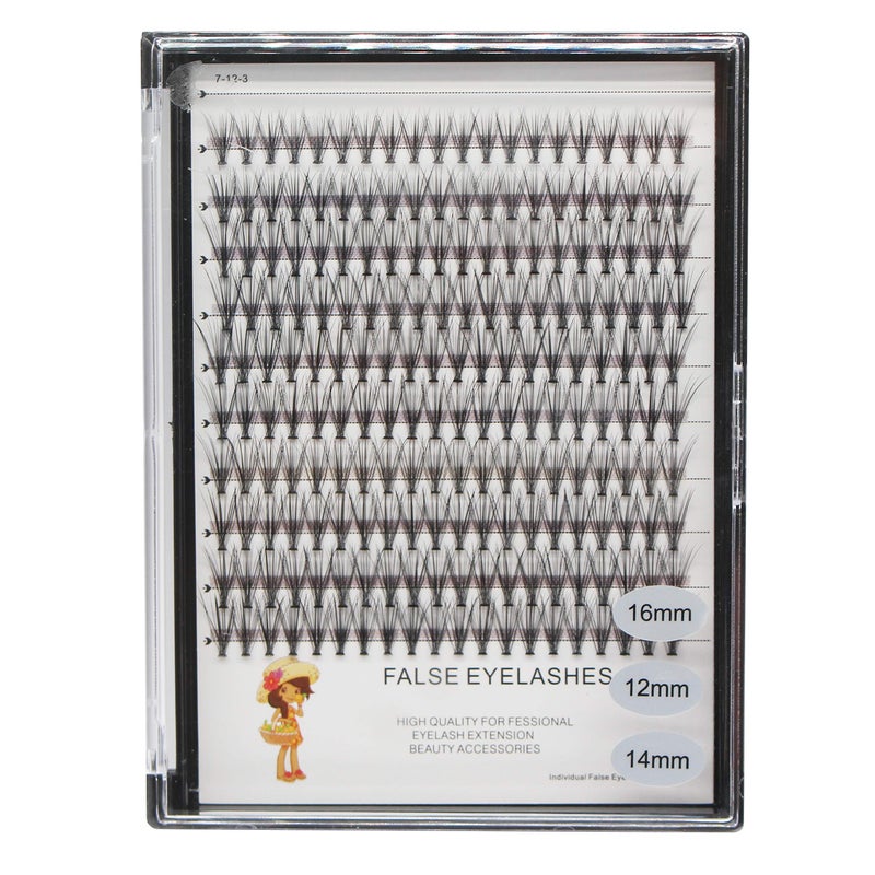 Bodermincer Large Tray 20D Cluster 007C10 Lines8101214mm Mixed9111315mm Mixed 10121416mm MixedNatural Long Individual Flare Lashes Cluster False Eyelashes 121416mm Mixed