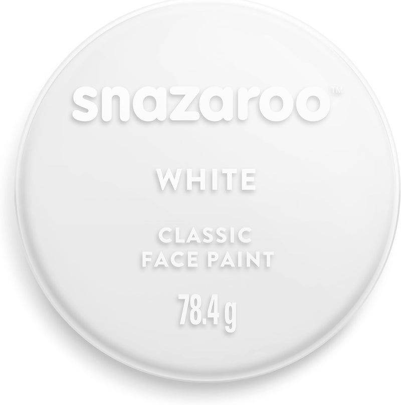 Snazaroo Classic White Face Paint - 78.4g, Water-Based, Non-Toxic, Easily Washable Makeup for Kids and Adults - Image 1