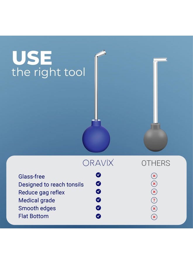 ORAVIX - Oravix Tonsil Stone Vacuum, Tonsil Stone Remover Vacuum Suction, Tonsil Stone Cupping Tool, Tonsil Stone Removal Tool with Suction, Tonsil Stones Removal Vacuum, Tonsil Stone Extractor - 3 in 1 Kit - Image 1