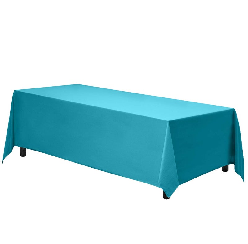 Gee Di Moda Rectangle Tablecloth - 70 x 120 Inch Caribbean Table Cloth for 6 or 8 Foot Rectangle Table - Heavy Duty Washable Fabric - for Buffet Table, Holiday Party, Dinner, Wedding & Baby Shower - Image 1