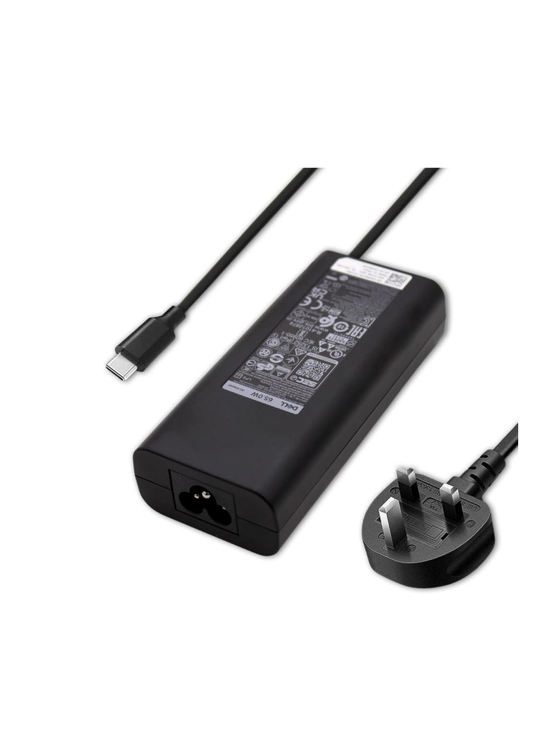 Terabyte Dell Genuine 65W Type C Ac Adapter For Latitude 7389 2-in-1, 5285 2-in-1 Rugged Extreme Tablet Compatible P/N JYJNW 0JYJNW 0M1WCF OM1WCF OJYJNW 72PVT USB-C Laptop Charger - Image 1