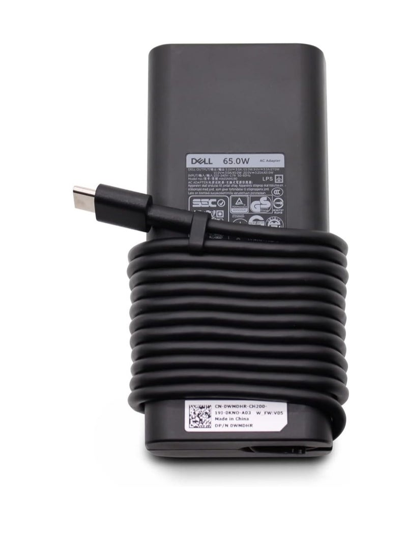 Terabyte Dell Genuine 65W Type C Ac Adapter For Latitude 7389 2-in-1, 5285 2-in-1 Rugged Extreme Tablet Compatible P/N JYJNW 0JYJNW 0M1WCF OM1WCF OJYJNW 72PVT USB-C Laptop Charger - Image 3