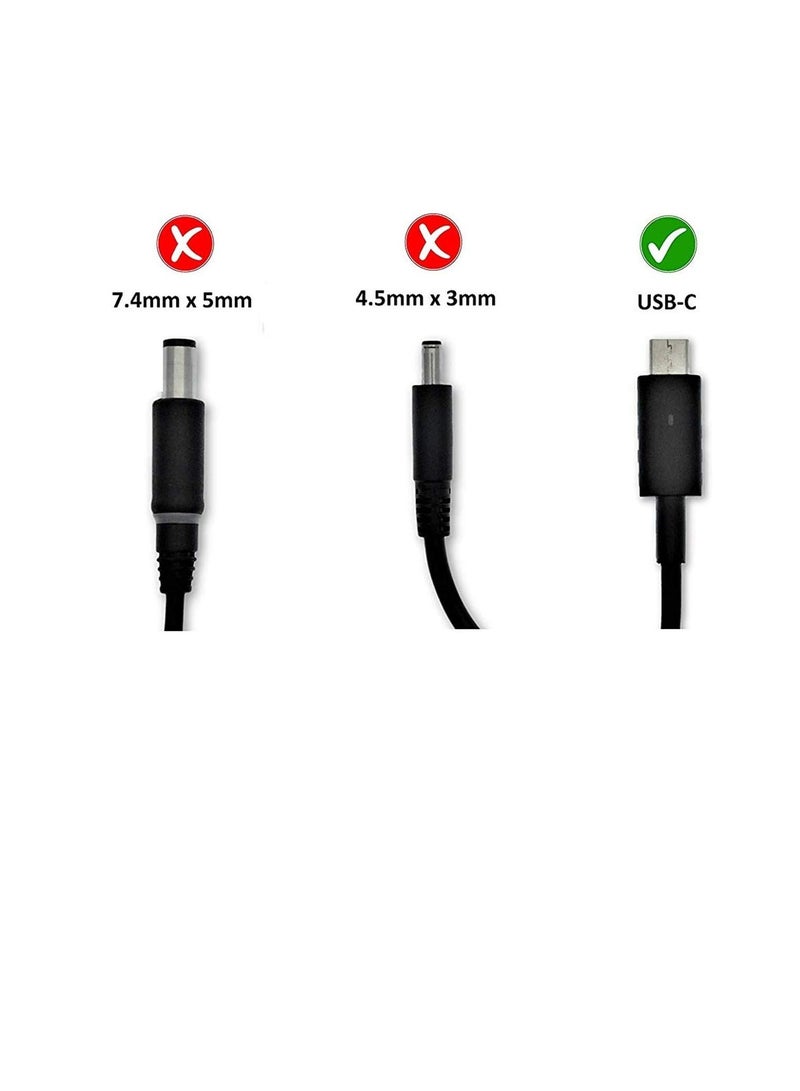 Terabyte Dell Genuine 65W Type C Ac Adapter For Latitude 7389 2-in-1, 5285 2-in-1 Rugged Extreme Tablet Compatible P/N JYJNW 0JYJNW 0M1WCF OM1WCF OJYJNW 72PVT USB-C Laptop Charger - Image 5