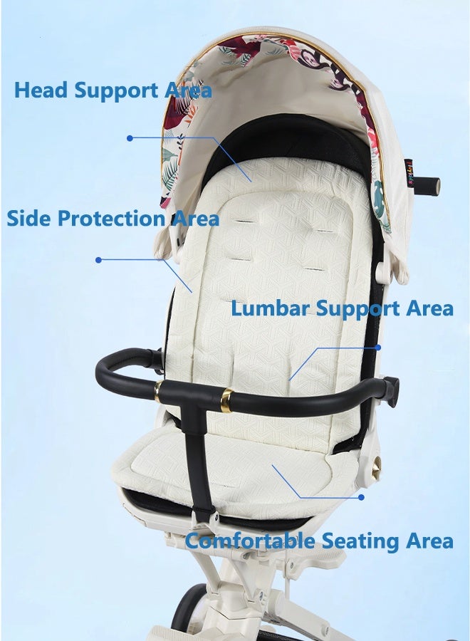 Aissiora Stroller Seat Cushion Comfortable Children's Seat Cushion Stroller Pad Double-sided Design Suitable for All Seasons - Image 3