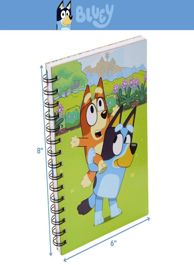 Innovative Designs Bluey Journal Set with Pens for Kids, Boys, and Girls, 80 Lined Page Spiral Notebook with 4 Colored Gel Pens - Bluey and Bingo - Image 5
