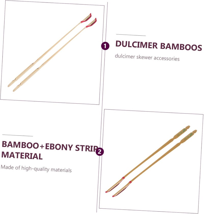 2pcs Premium Yangqin Mallets Dulcimer Jean Accessories for Enhanced Musical Expression for Personal Khaki Color - Image 3
