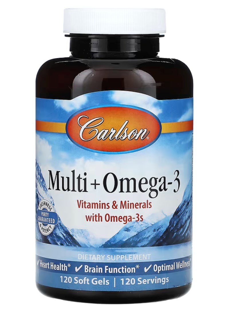 كارلسون‏, Multi + Omega-3 ، عدد 120 كبسولة هلامية