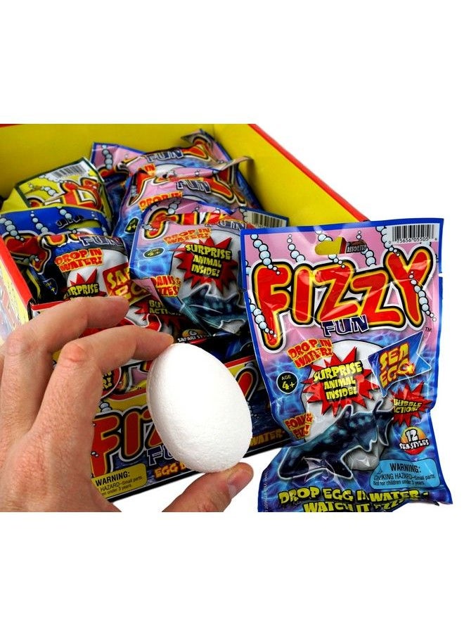 Ja-Ru - Fizzy Egg Magic Toy Animal (4 Packs) Bath Tub Toy Like A Bath Bomb With A Surprise Toy Inside. Bathtub Magic Toy. Animals Sea Creatures & Dinosaur Hatching Effervescent Eggs. Party 55054P - Image 1