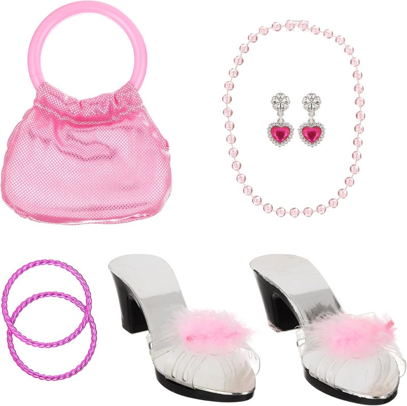PRINCESS EXPRESSIONS Expressions by Almar – Princess Dress Up Travel Pack – 5 PC Portable Princess Shoe & Accessory Set,. Pretend Play, Party, Birthday, Girls,Great gift - Image 1