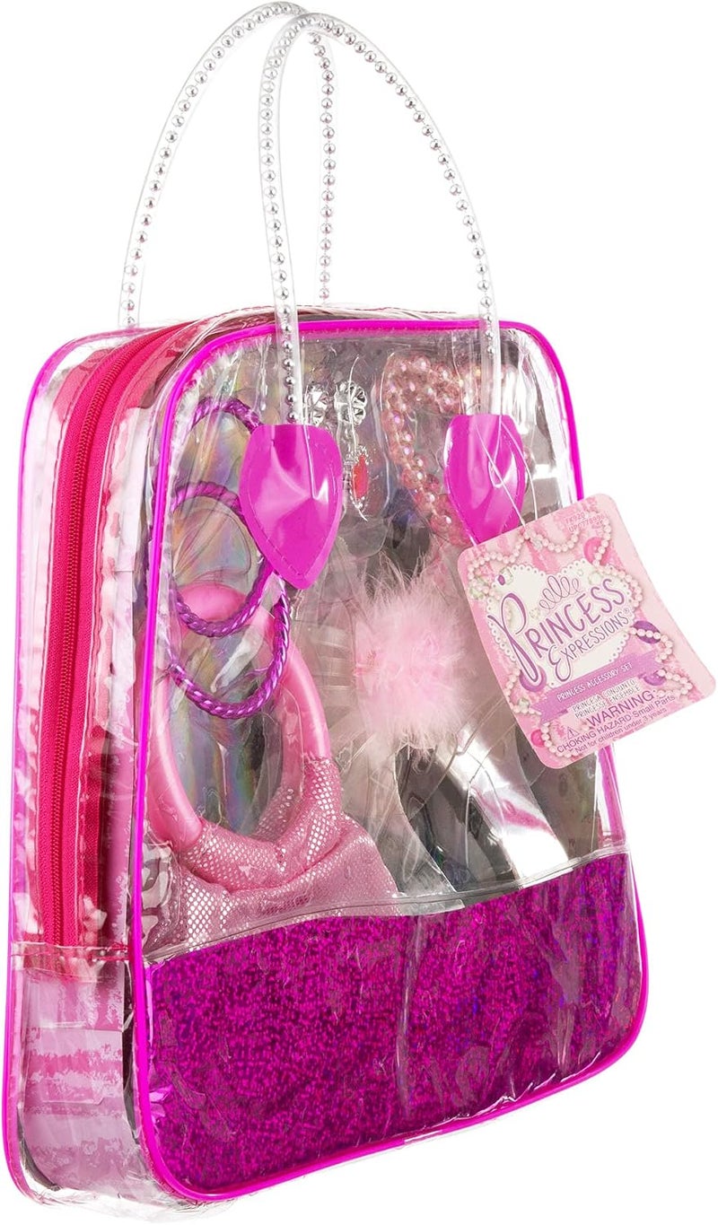 PRINCESS EXPRESSIONS Expressions by Almar – Princess Dress Up Travel Pack – 5 PC Portable Princess Shoe & Accessory Set,. Pretend Play, Party, Birthday, Girls,Great gift - Image 3