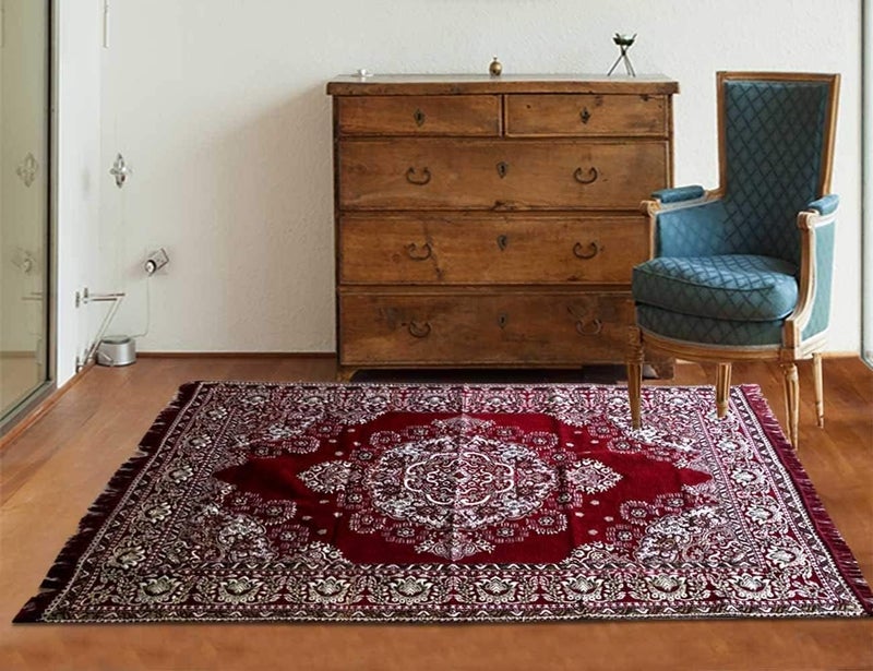 PEPONI سجادة شينيل أنتيك مزهرة بلمسة مخملية من بيبوني 10 × 12 قدم مارون - Image 2