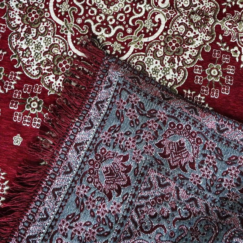 PEPONI سجادة شينيل أنتيك مزهرة بلمسة مخملية من بيبوني 10 × 12 قدم مارون - Image 3