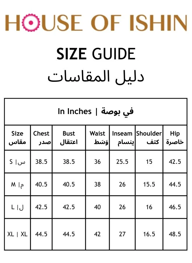 آي شين Straight Fit Printed Pattern Round Neck Three-Quarter Sleeves Red Colour Woven Cotton Kurta Set for Women with Semi Elastic Closure - Crafted for Elegance and Ease