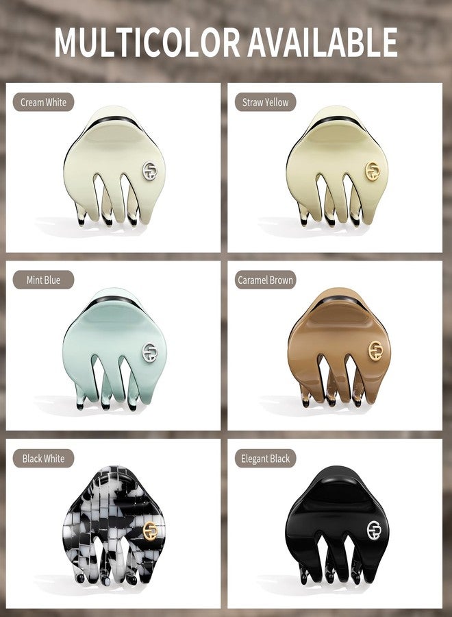 EVITA PERONI Small Hair Clips, Mini Hair Clip for Hair, Little Tiny Claw Clips for Women Girls, Straw Yellow - Image 3