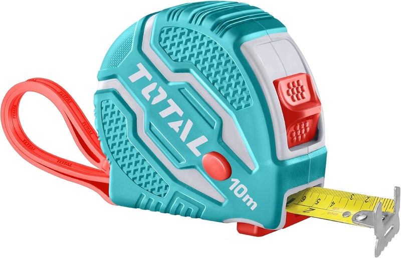 توتال شريط قياس فولاذي للقراءة بالوحدات المترية والإمبراطورية (بوصات وأقدام) بطول 10 أمتار - Image 1