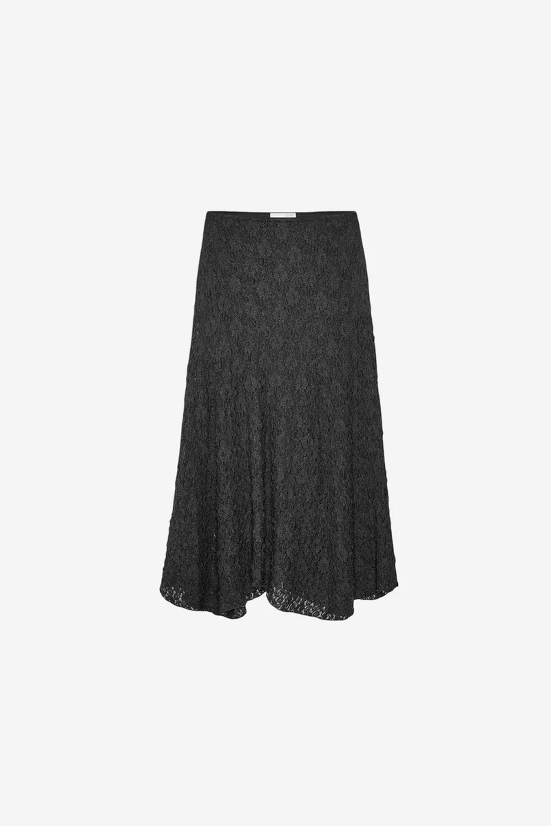 DILVIN High-Waist Lace A-Line Midi Skirt