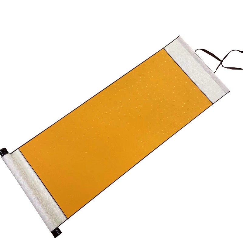 Blank Scroll Calligraphy French Painting Blank Scroll Brush 133.2Cm Three-Open Half-Cooked Red Antique Sprinkled Gold Rice Paper - Image 1
