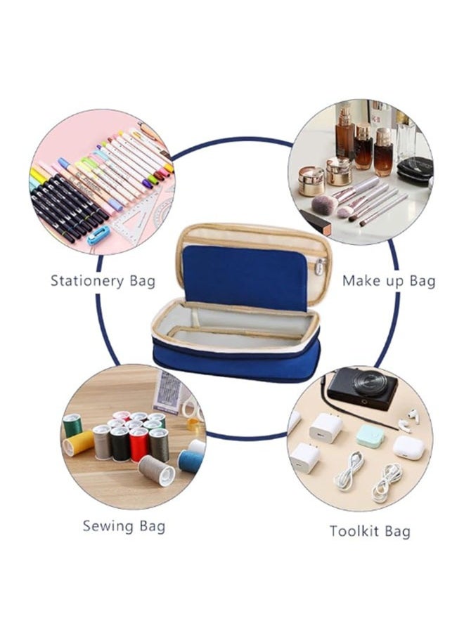EHOME Large Storage Pencil Case Pen Bag with Zipper Big Capacity Pouch Organizer for Office Travel Holder Box （23*9*11cm）  - Image 2