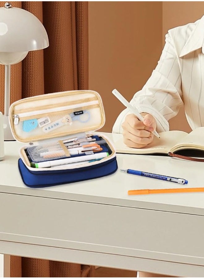 EHOME Large Storage Pencil Case Pen Bag with Zipper Big Capacity Pouch Organizer for Office Travel Holder Box （23*9*11cm）  - Image 3