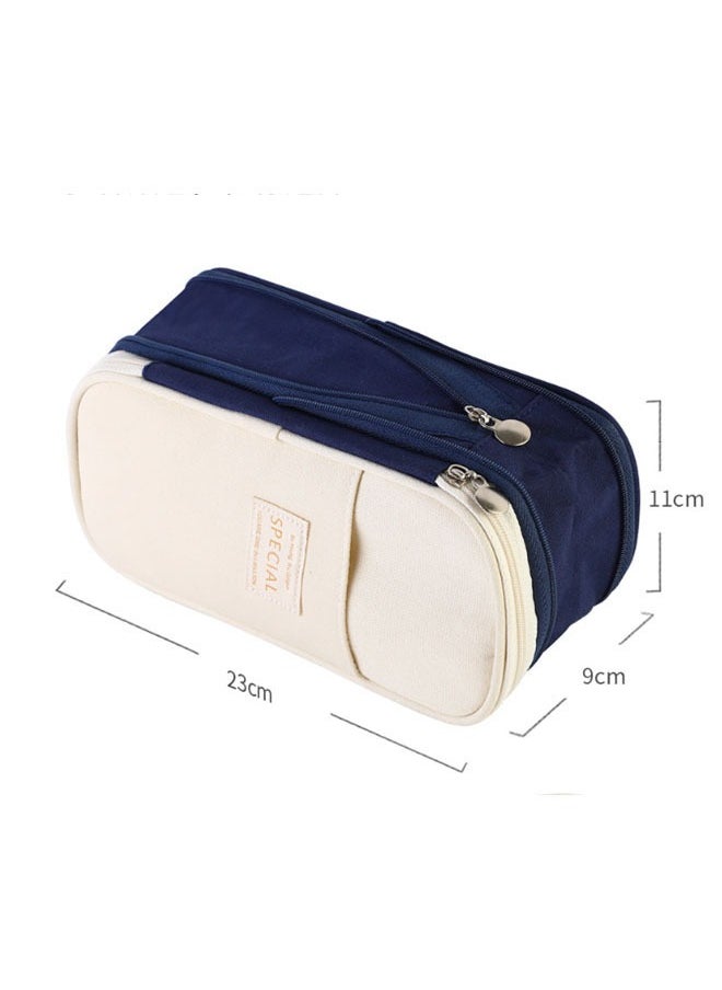 EHOME Large Storage Pencil Case Pen Bag with Zipper Big Capacity Pouch Organizer for Office Travel Holder Box （23*9*11cm）  - Image 4