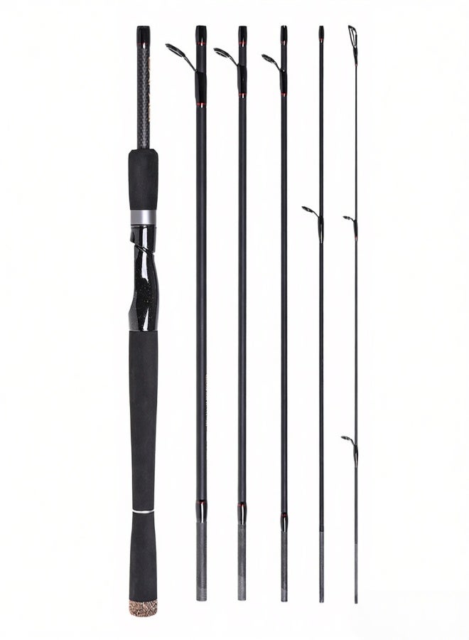 CAPACI 2.1m / 2.4m 6 Sections Carbon Spinning Casting Fishing Rod Lure Fishing Rod Hand Pole Fishing Tackle - Image 5