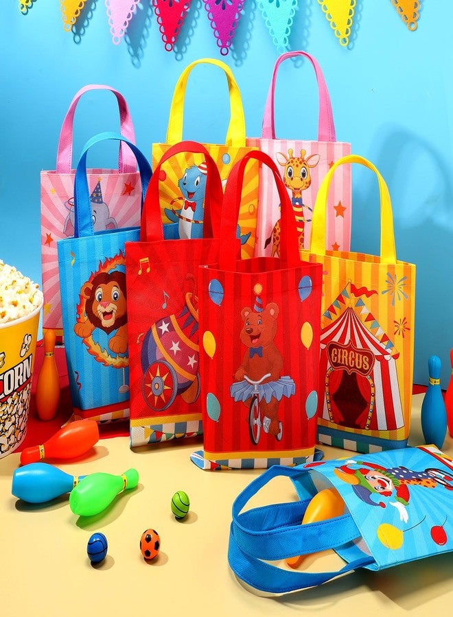 Photect 32 Pcs Circus Carnival Party Favor Bags Carnival Gift Bags Non Woven Circus Treat Candy Goodie Wrapping with Handles for Birthday Baby Shower Decoration Showman Theme Party Supplies - Image 4