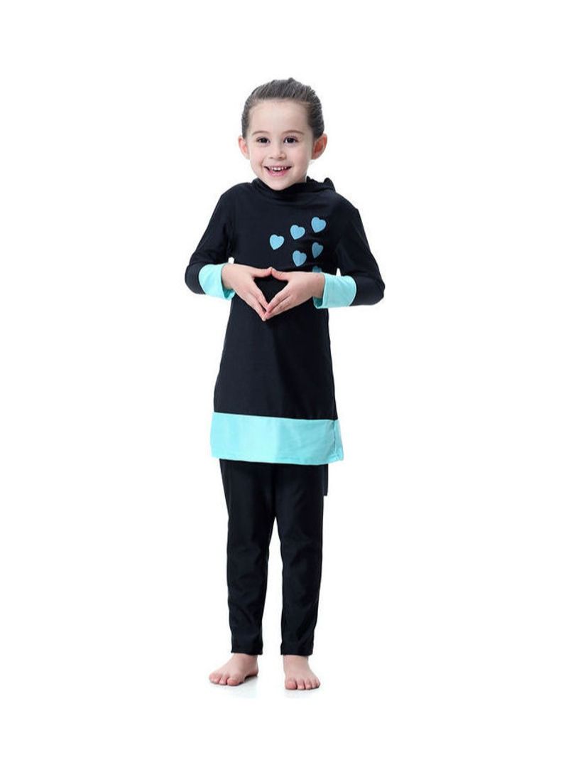 NIBEMINENT Swimwear Burkini With Pyjama Black/Green  - Image 1