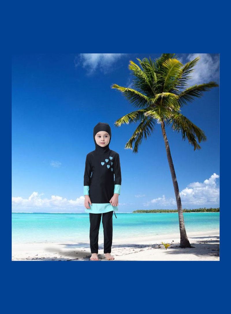 NIBEMINENT Swimwear Burkini With Pyjama Black/Green  - Image 2