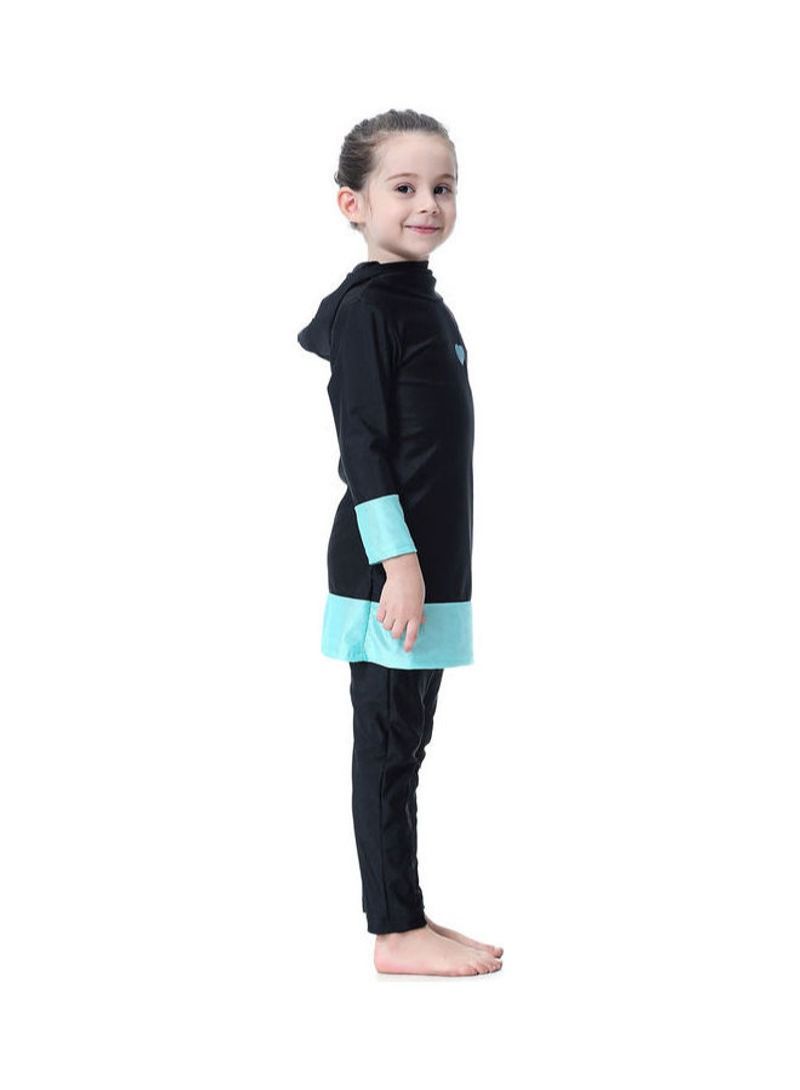 NIBEMINENT Swimwear Burkini With Pyjama Black/Green  - Image 4