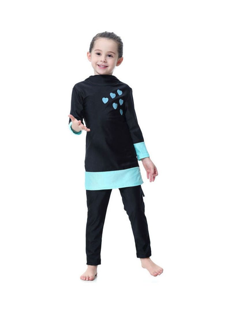 NIBEMINENT Swimwear Burkini With Pyjama Black/Green  - Image 5