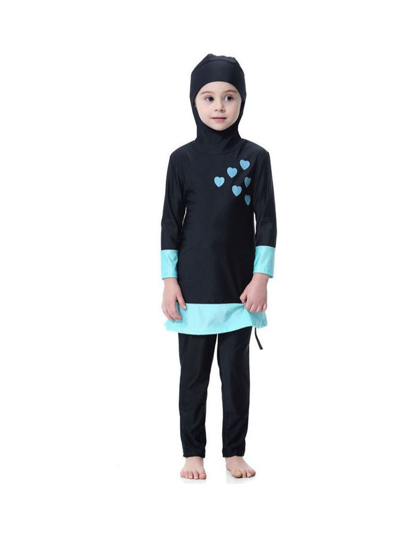 NIBEMINENT Swimwear Burkini With Pyjama Black/Green  - Image 3