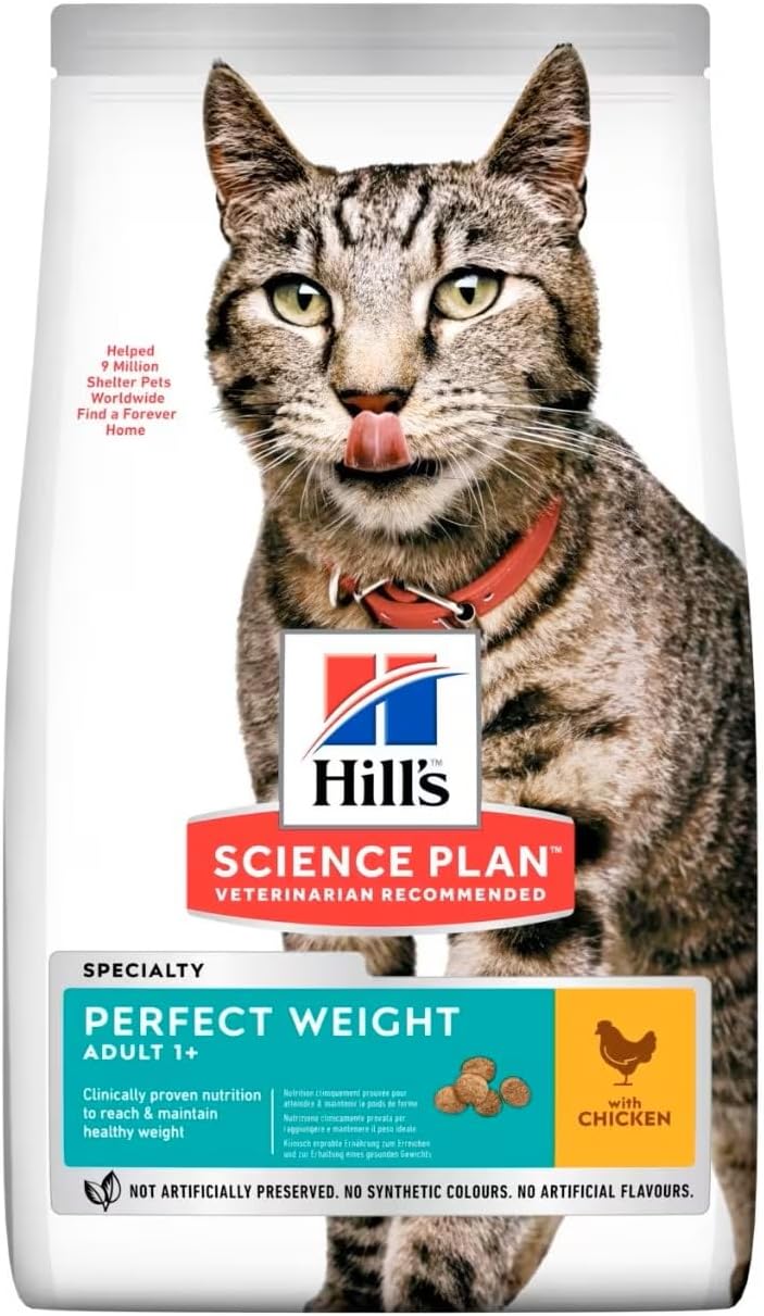 Hill's Science Plan Perfect Weight Adult Cat Food with Chicken - 7KG - Image 1