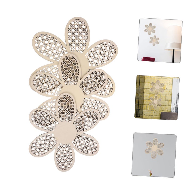 Rustic Wooden Flower Wall Art Boho Decor Hanging For Living Room Home - Image 3