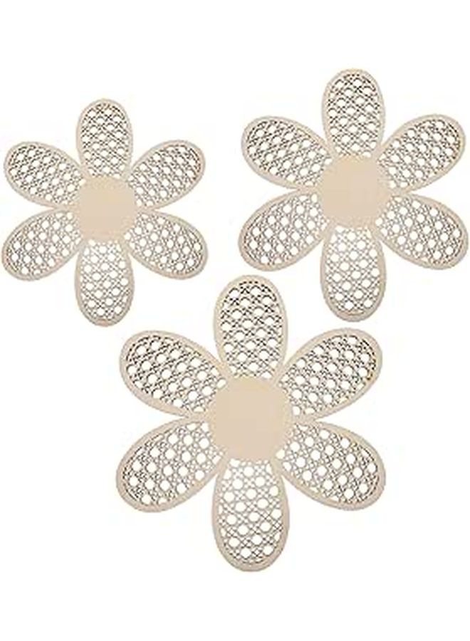 Rustic Wooden Flower Wall Art Boho Decor Hanging For Living Room Home - Image 1