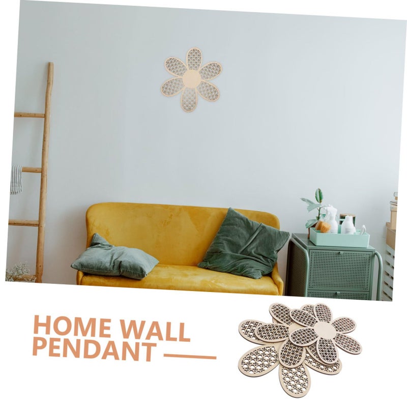 Rustic Wooden Flower Wall Art Boho Decor Hanging For Living Room Home - Image 4